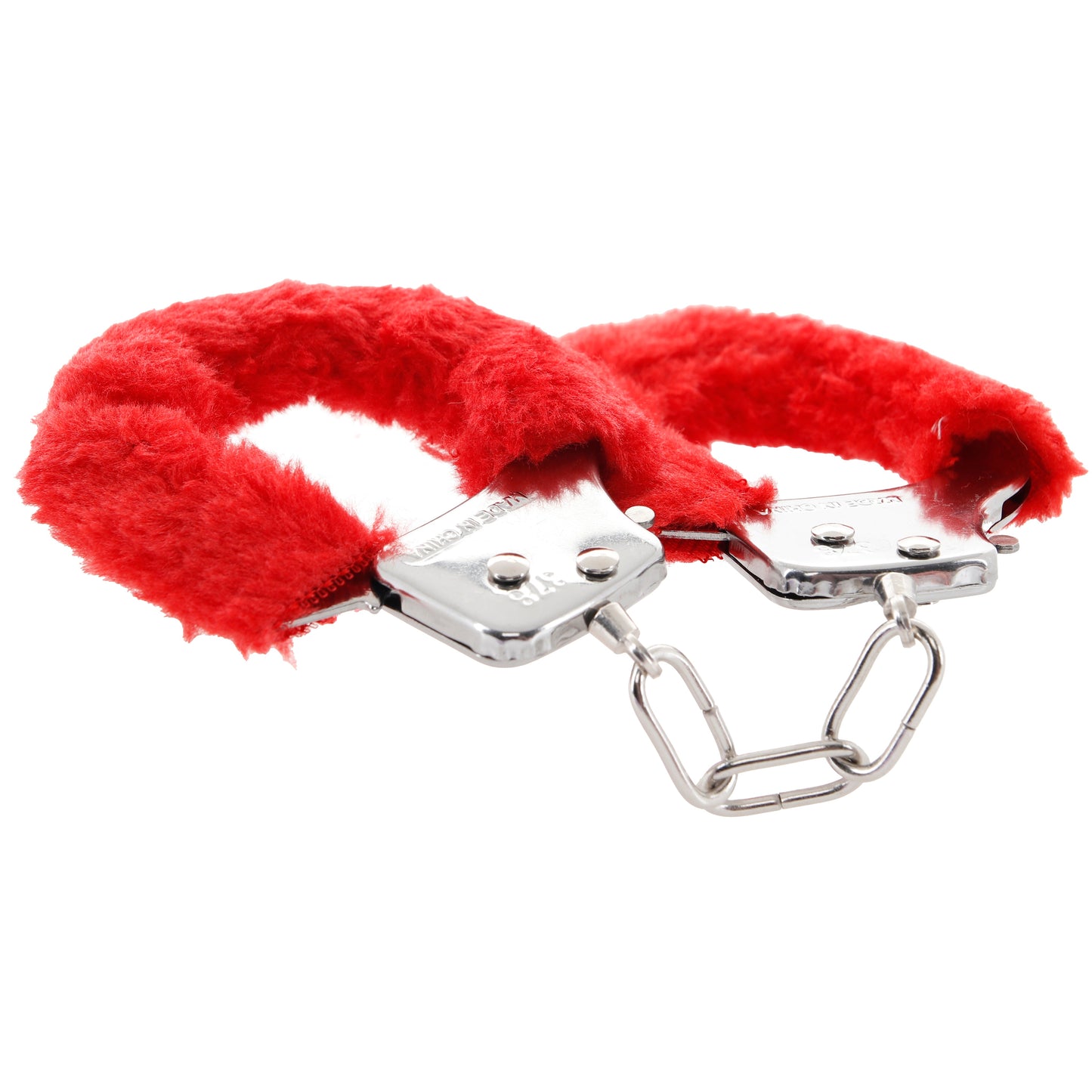 Furry Hand Cuffs in Red