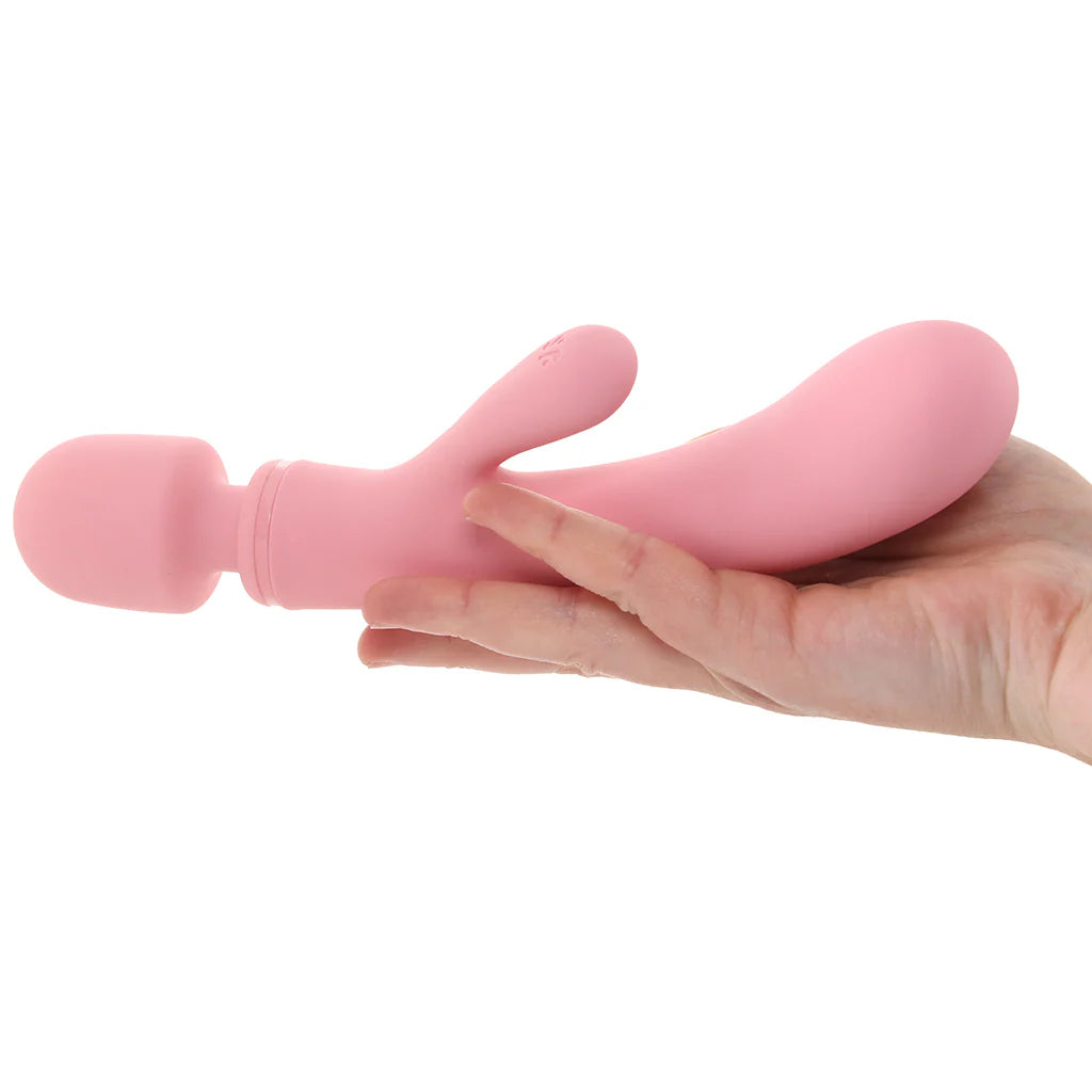 Satisfyer Satisfyer Triple Lover Rabbit Wand Hybrid Vibe in Pink - Magic Wands - HoneyHugs Canada