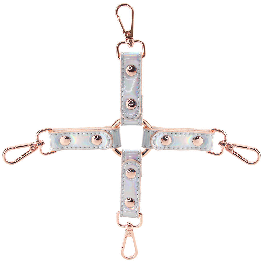 Cosmo Holographic Hog Tie: Dazzling Luxury Restraint for Elevated Play