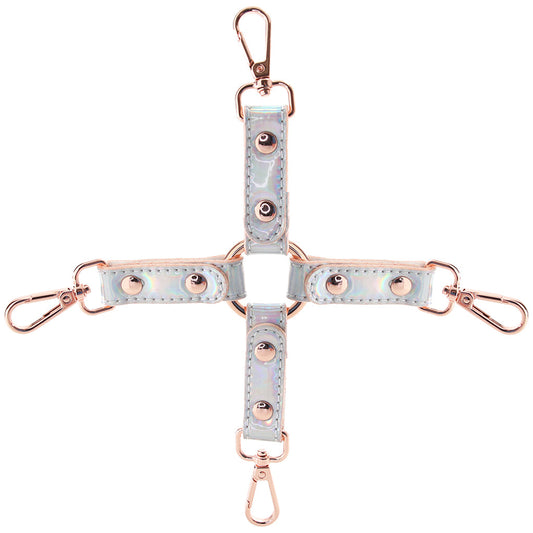 Cosmo Holographic Hog Tie: Dazzling Luxury Restraint for Elevated Play
