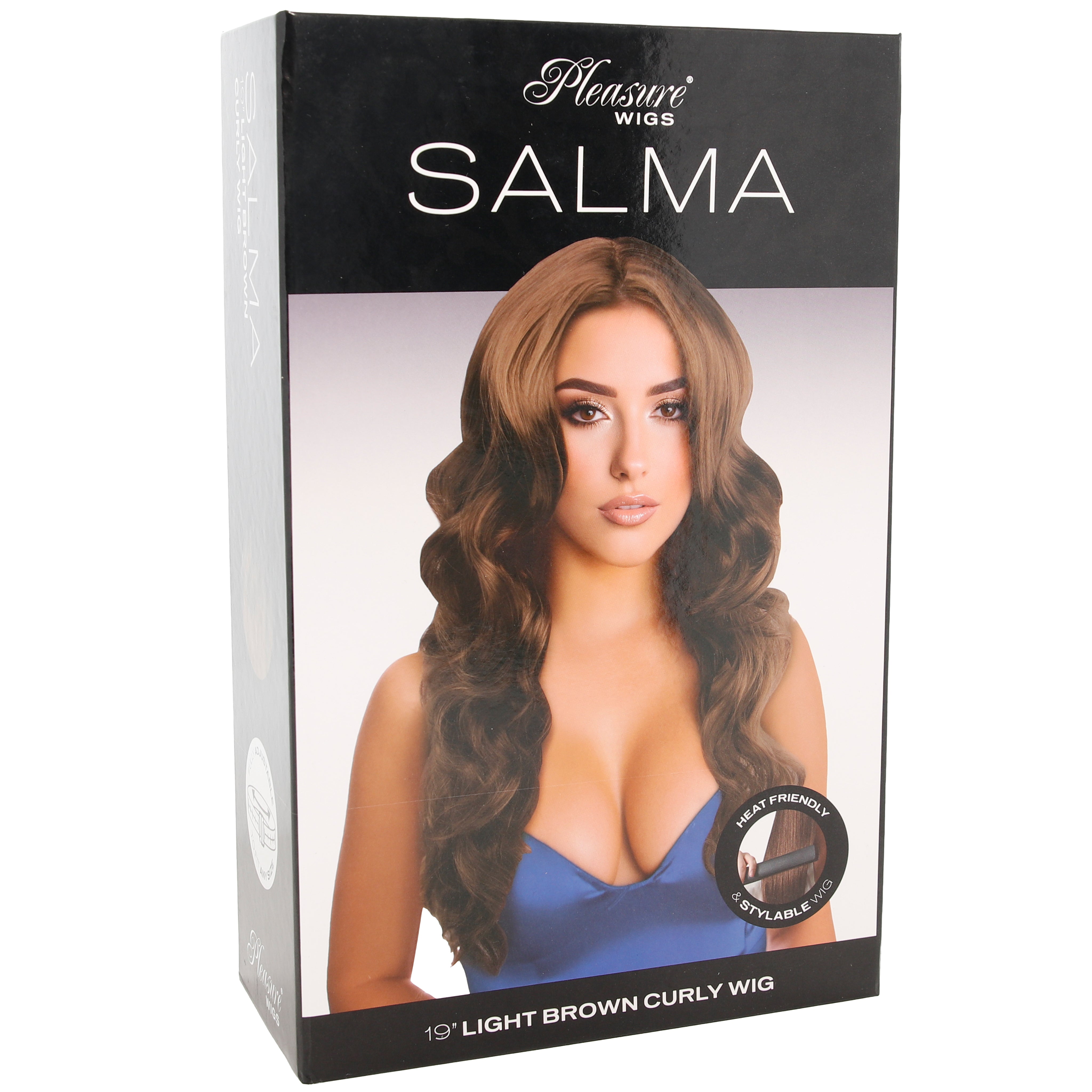 Salma Curled Wig in Light Brown