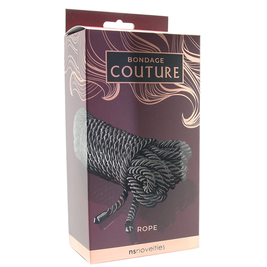 Bondage Couture Black Soft Poly Rope - 25ft Luxurious Restraint