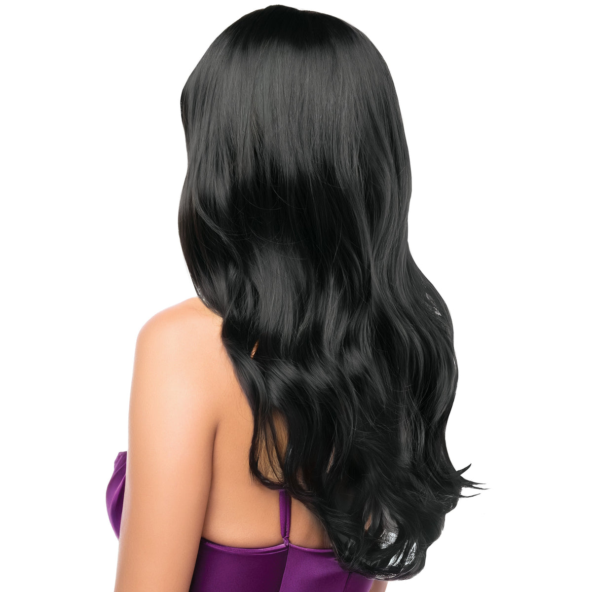 Anne Long Wavy Wig in Black