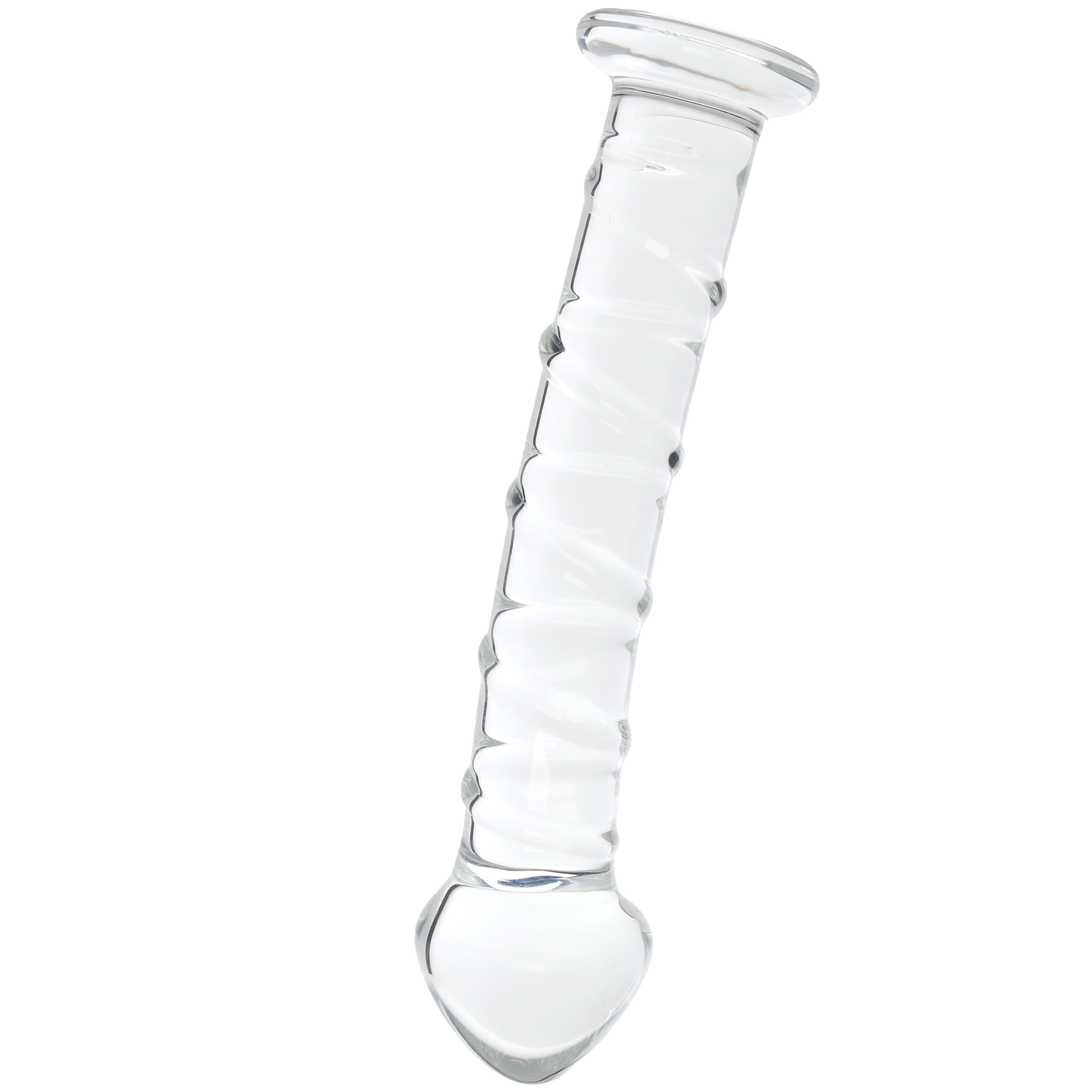 Clarity Seraphic Spiral Textured Glass Dildo