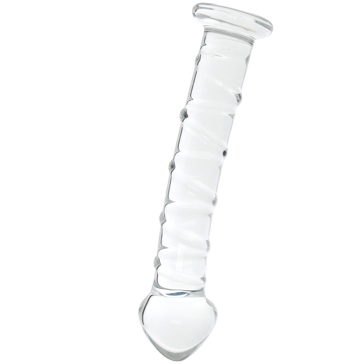 Clarity Seraphic Spiral Textured Glass Dildo