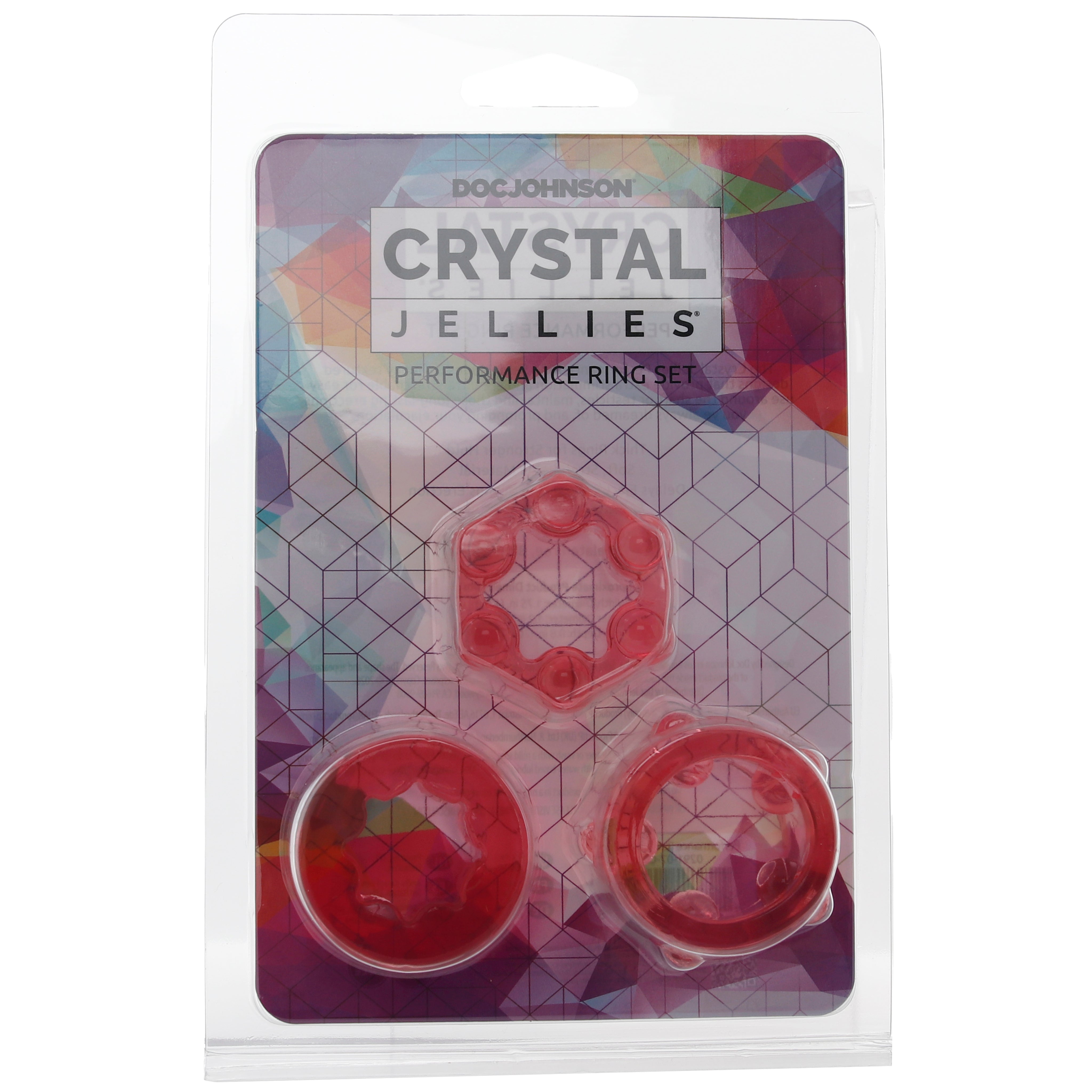 Crystal Jellies Performance Cock Ring Set in Pink