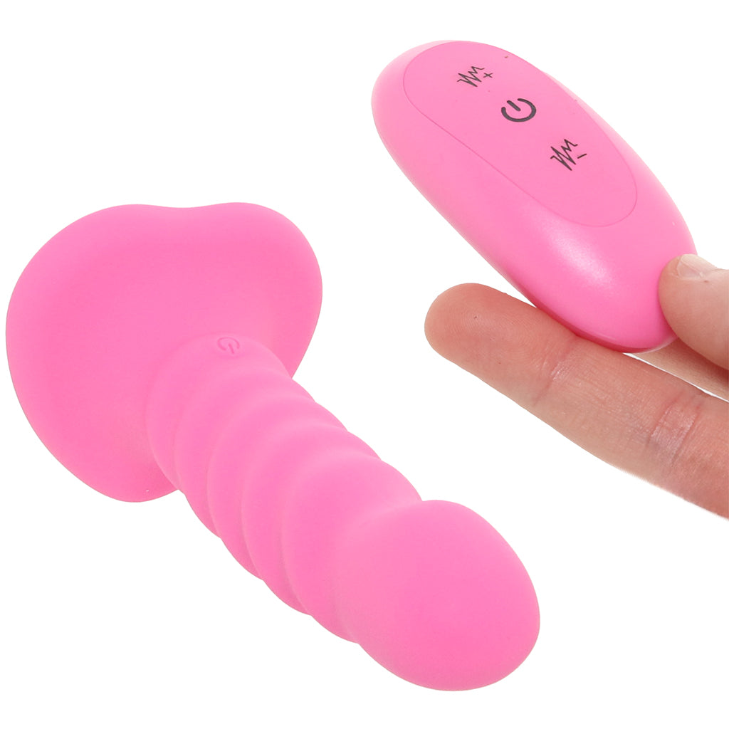 colours Colours 5 Inch Ribbed Remote Vibe in Pink - Dildos - HoneyHugs Canada (View 2)
