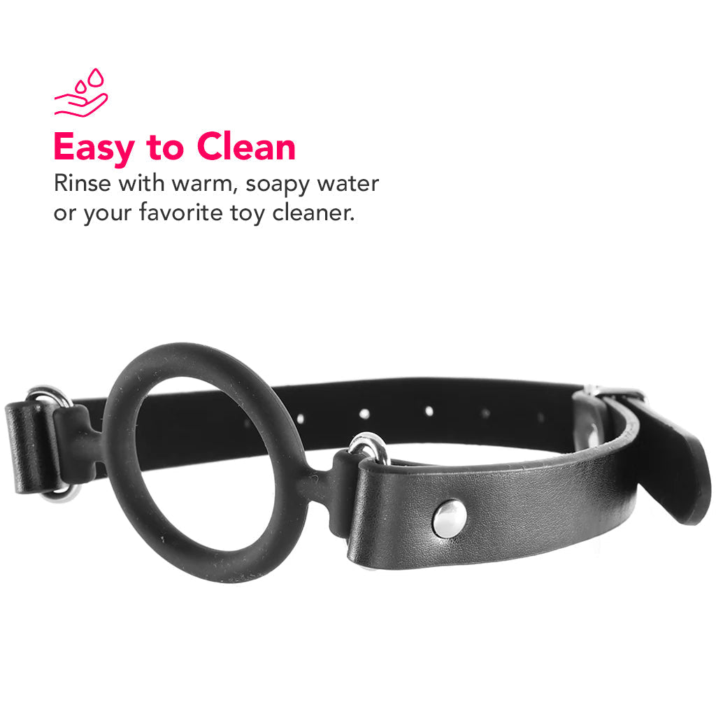 Ouch! Silicone Rigid Ring Gag in Black