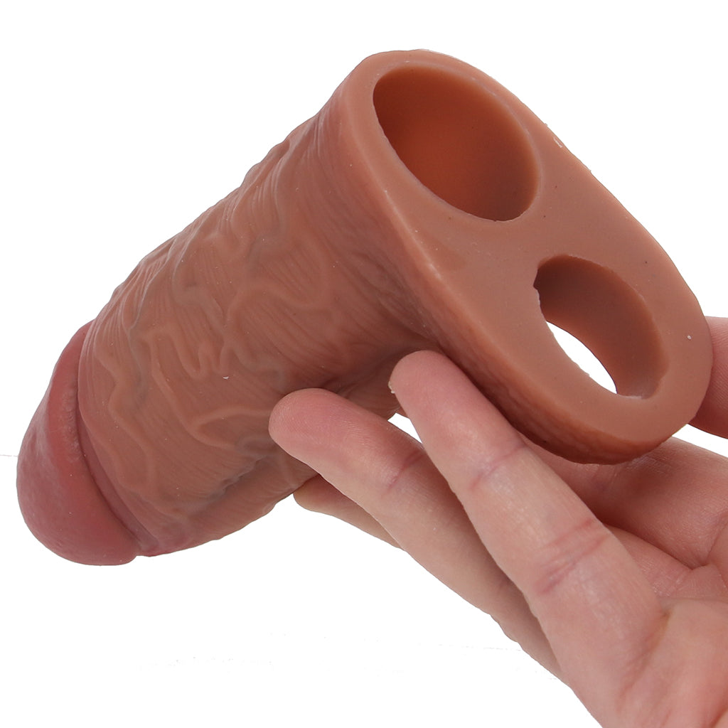 Jock Realistic Thick Silicone Enhancer with Ball Strap in T