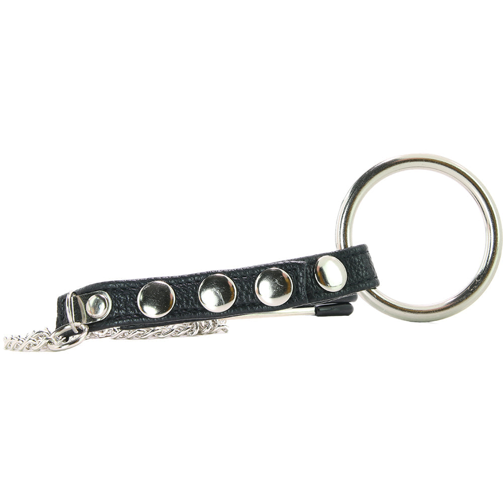 Blue Line Cock Ring with Nipple Tweezers