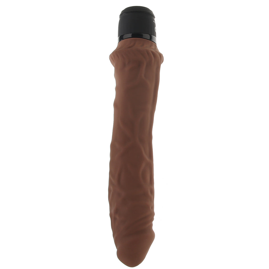 Power Cock 8 Inch Girthy Realistic Vibe in Dark Brown