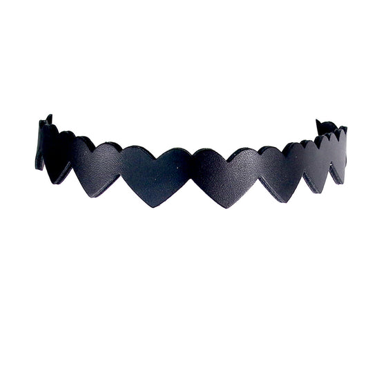 Sex & Mischief Locking Heart Day Collar | Seductive Black Choker Necklace