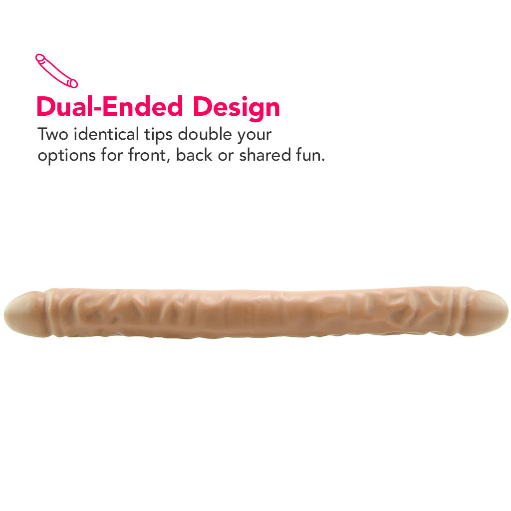 Dr. Skin 18 Inch Double Ended Dildo in Mocha