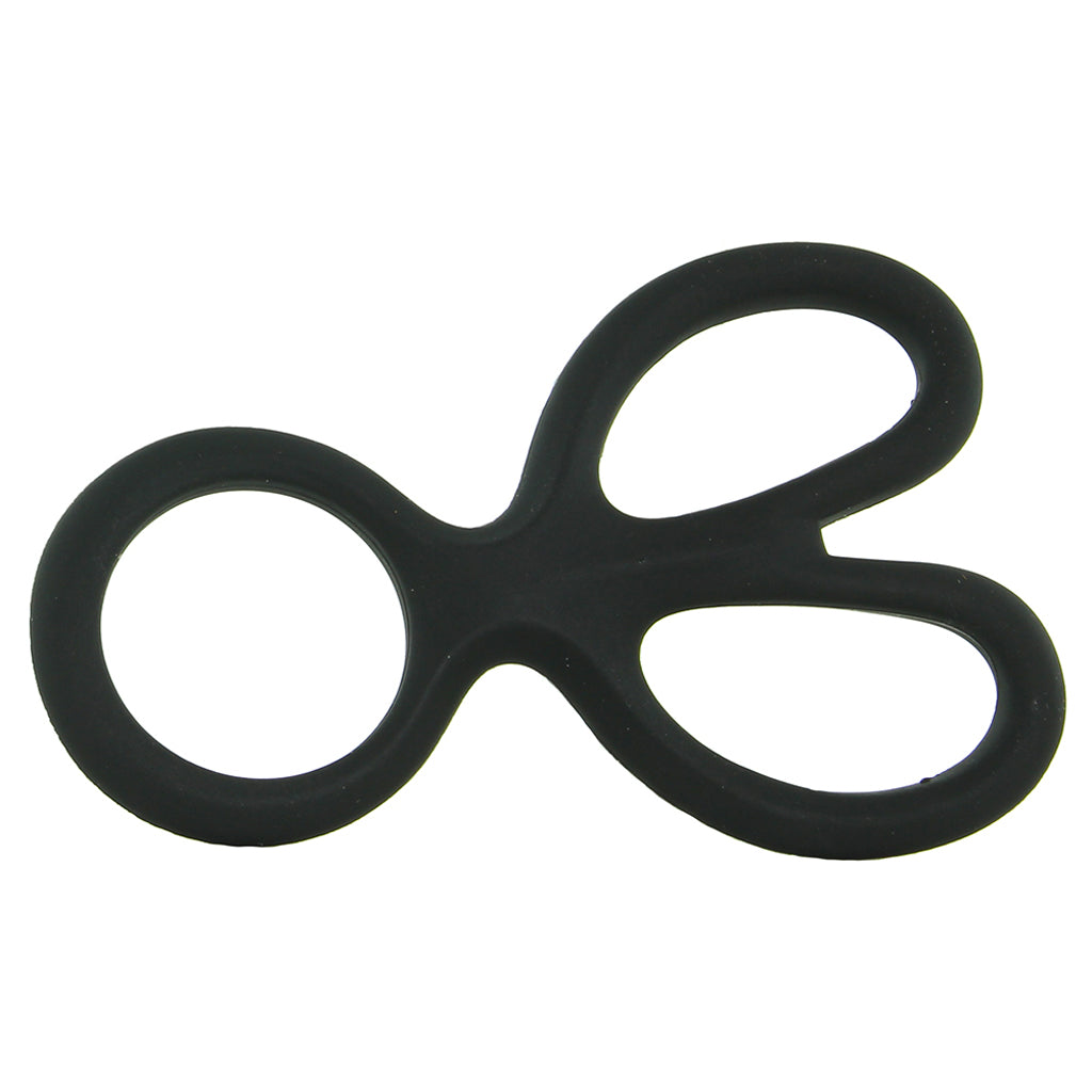 CalExotics Black Silicone Ball Spreader: Amplify Pleasure & Endurance