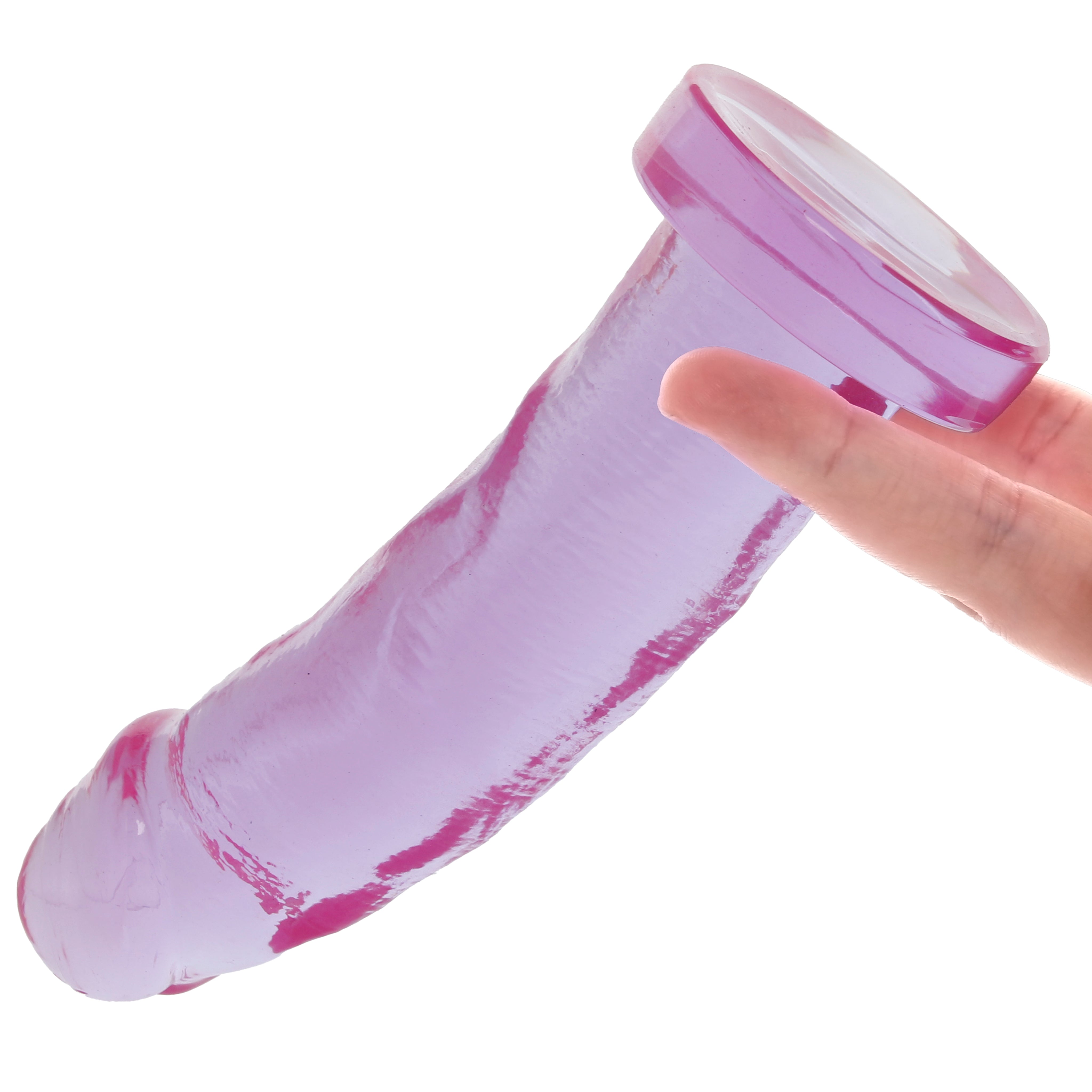 Crystal Jellies 7 Inch Realistic Dildo in Purple