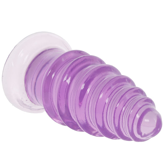 Crystal Jellies 6 Inch Anal Twist Butt Plug in Purple