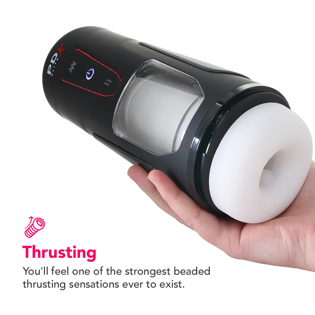 Pipedream Extreme Toyz PDX Elite Milk Me Hotter Auto Stroker with Heating Base - Male Masturbators - HoneyHugs Canada (View 4)
