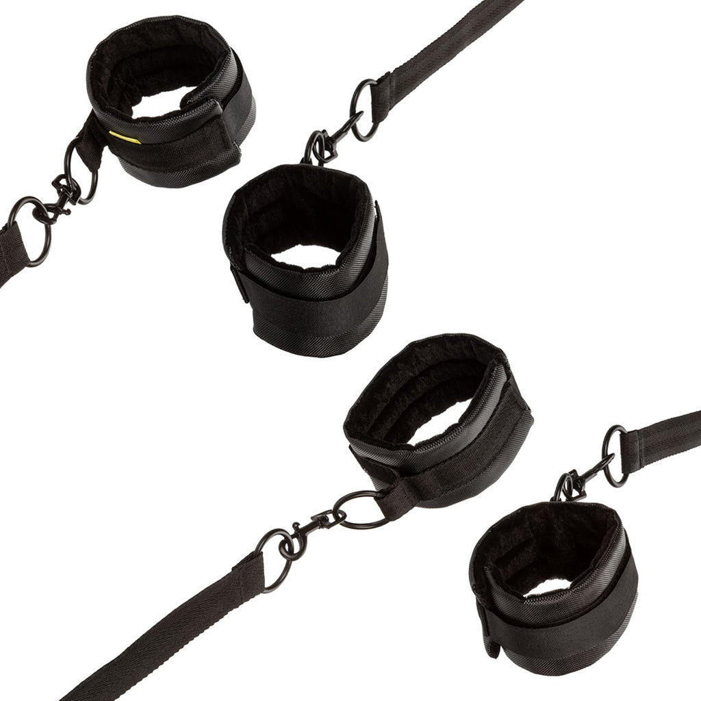 Boundless Bed Restraint System: Luxurious Home Bondage & Kink Restraints | Premium Vegan Leather Cuffs