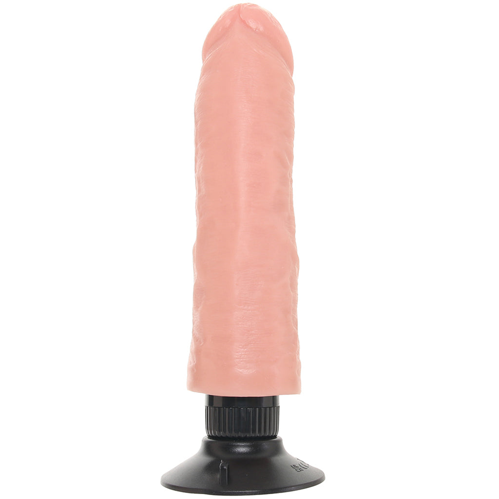 King Cock 8 Inch Vibrating Suction Dildo in Flesh