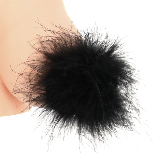 Nipple Couture: Exquisite Black Marabou Feather Covers | Reusable Adhesive Pasties