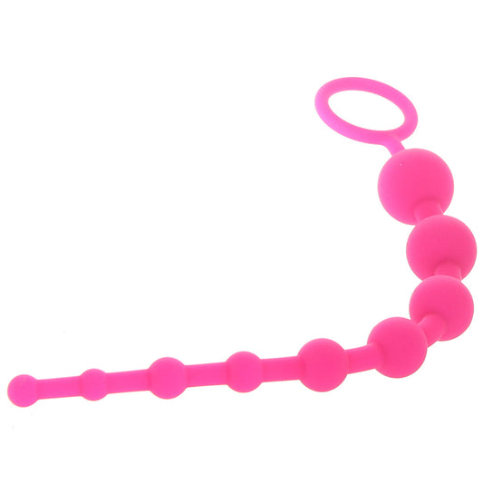 Hustler All About Anal: Seamless Pink Silicone Anal Beads for Sublime Pleasure