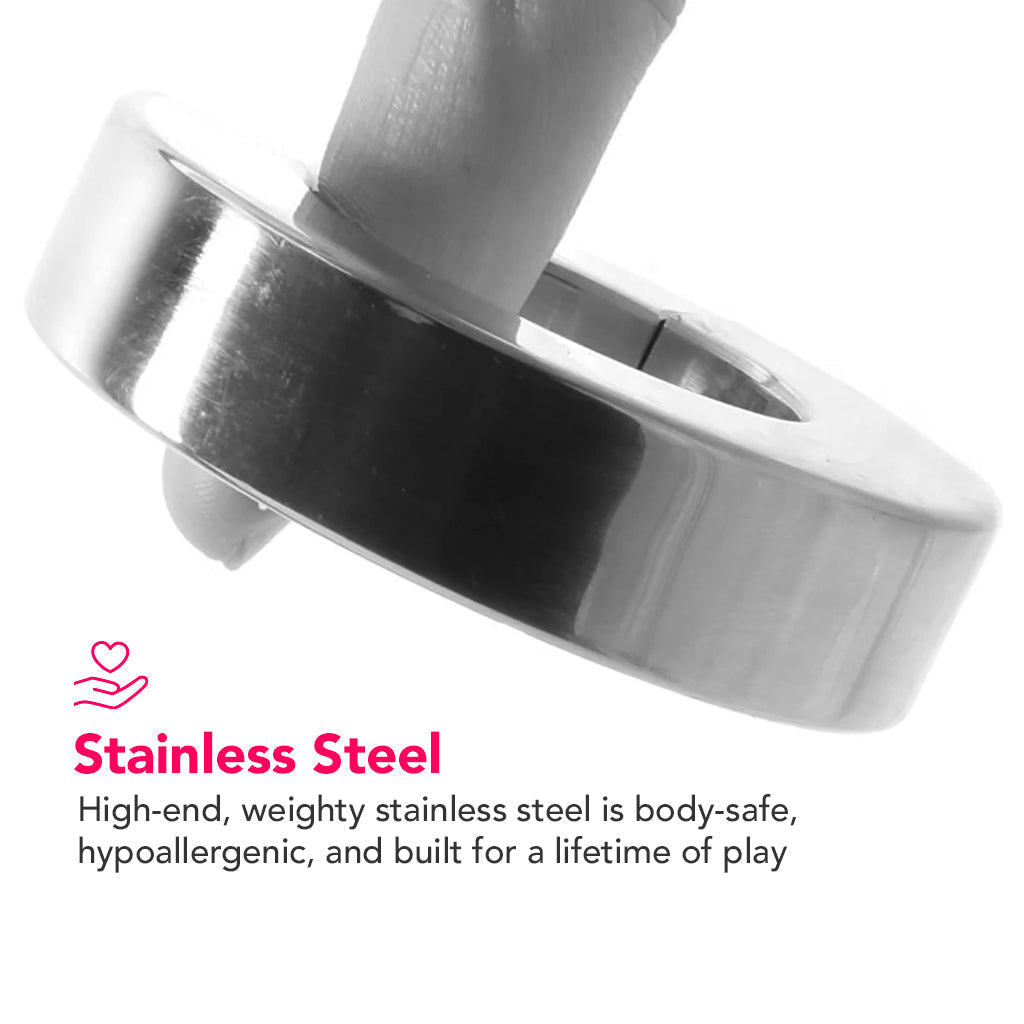 Rouge's Magnetic Stainless Steel Ball Stretcher: Advanced Luxury & Intense Pleasure