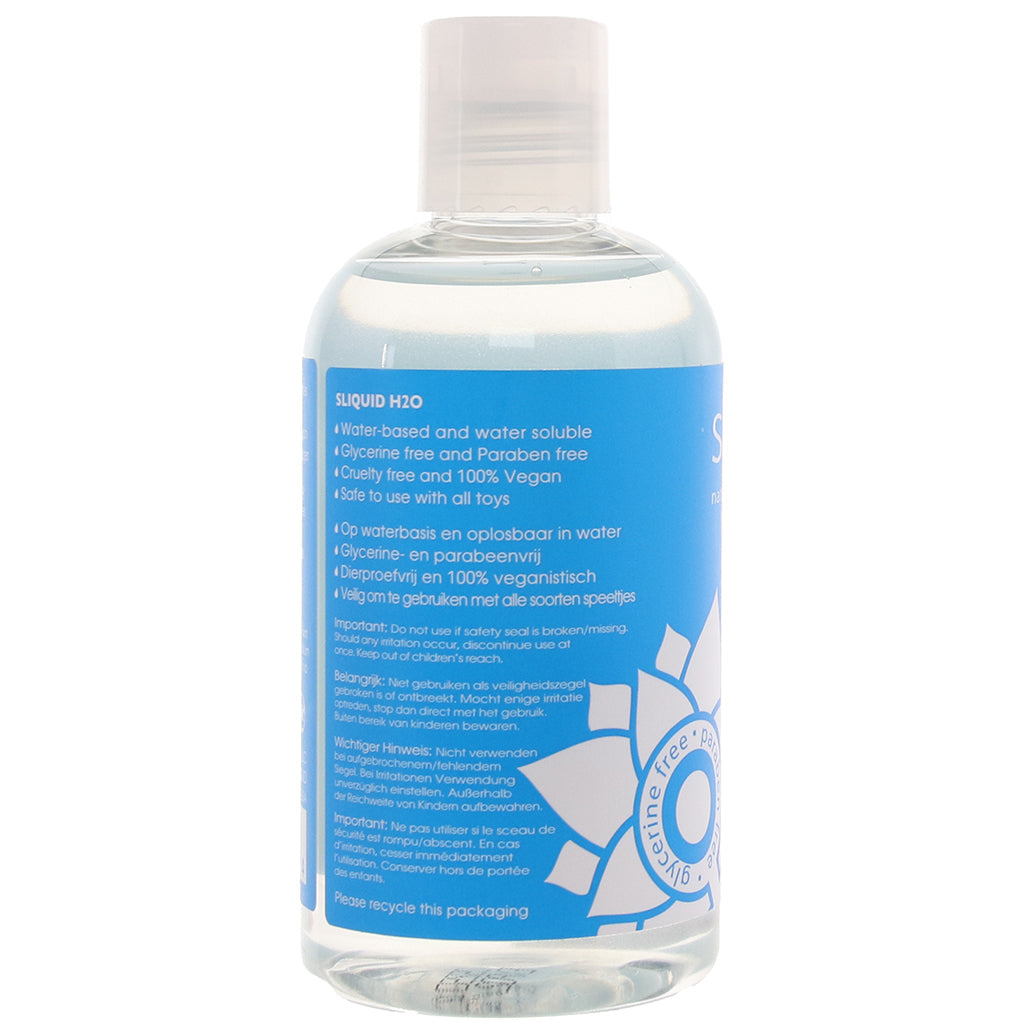 Sliquid Naturals H2O: Premium Glycerine-Free Water-Based Personal Lubricant (8.5oz)