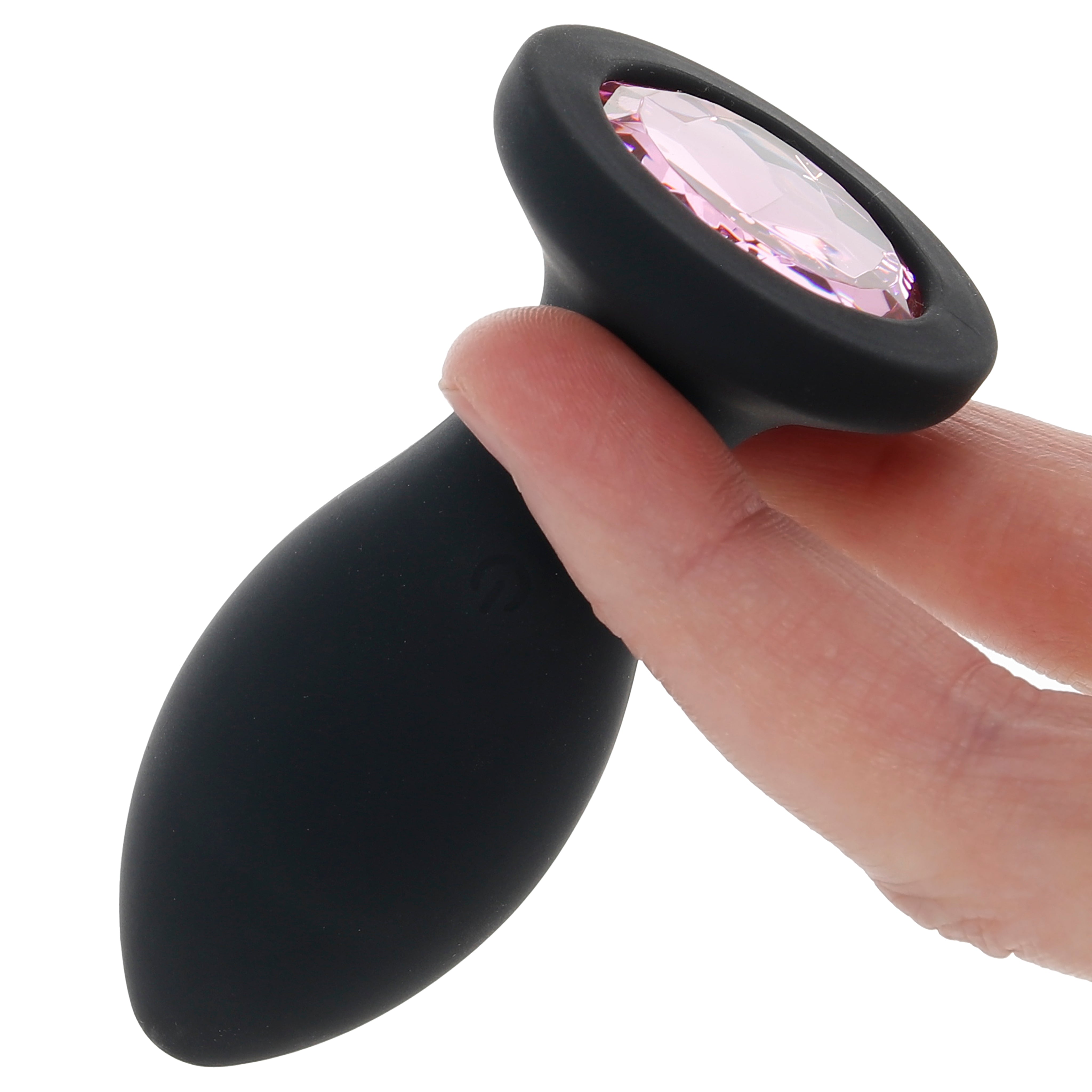 Booty Bling 3 Inch Jeweled Vibrating Butt Plug in Pink