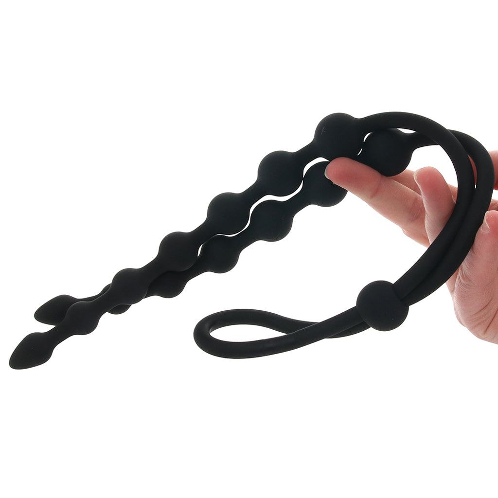 Ass-Station Dual Silicone Anal Beads: Unleash Exquisite Dual-Ended Pleasure