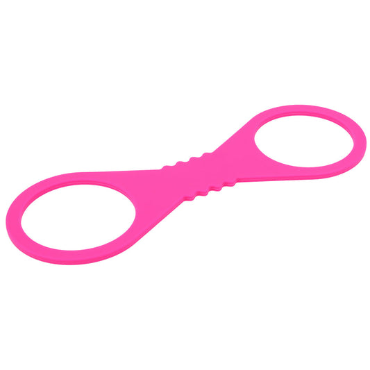 Sex & Mischief Hot Pink Silicone Cuffs in Large