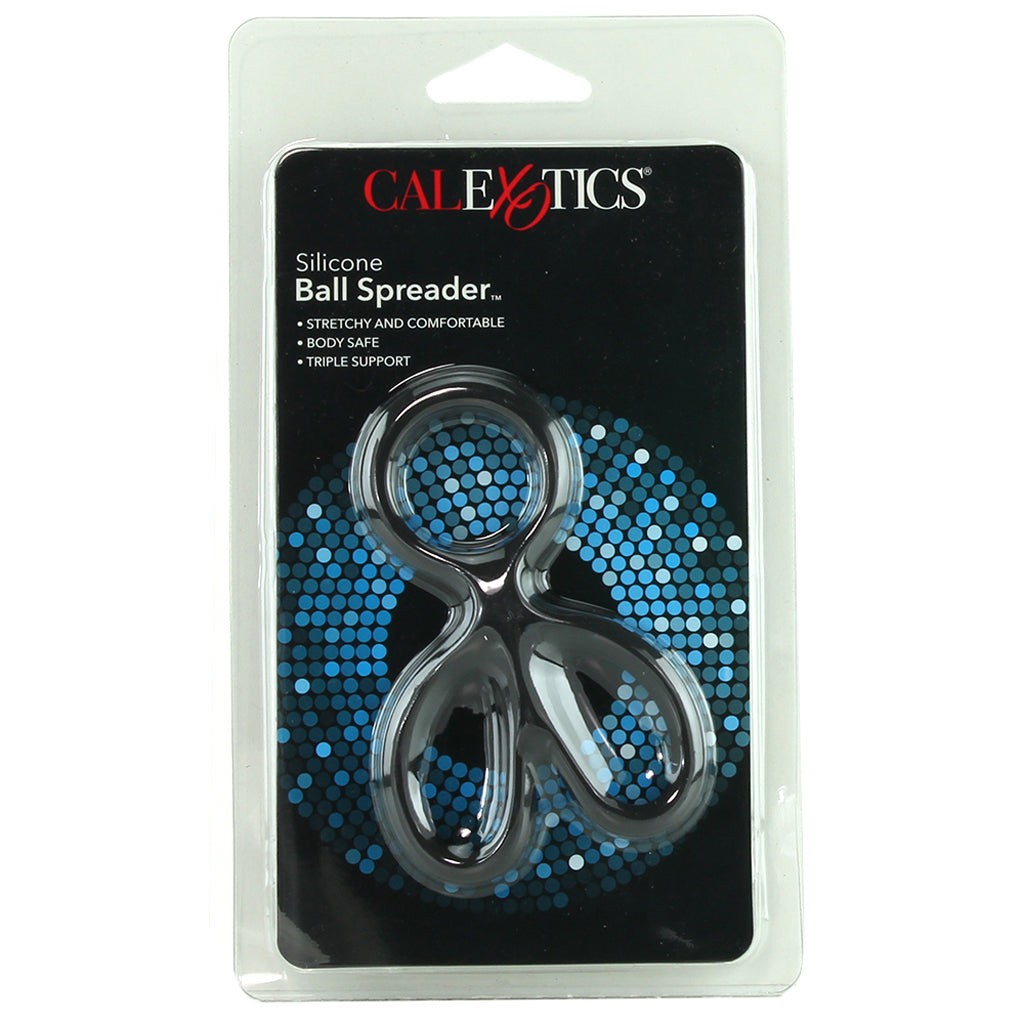 CalExotics Black Silicone Ball Spreader: Amplify Pleasure & Endurance