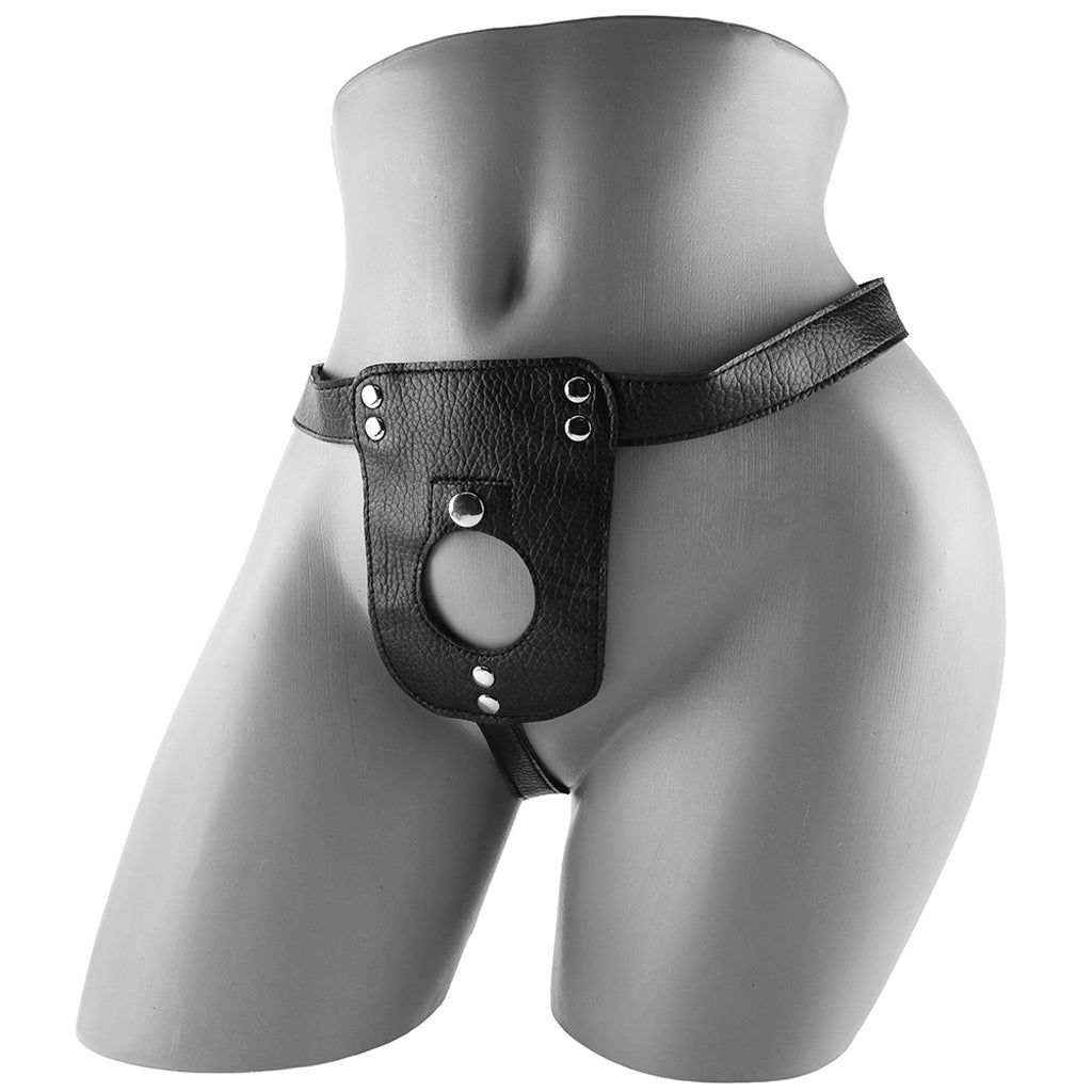 XR Brands Strap U Double Take Vibrating Dildo & Harness - Vibrators - HoneyHugs Canada (View 3)