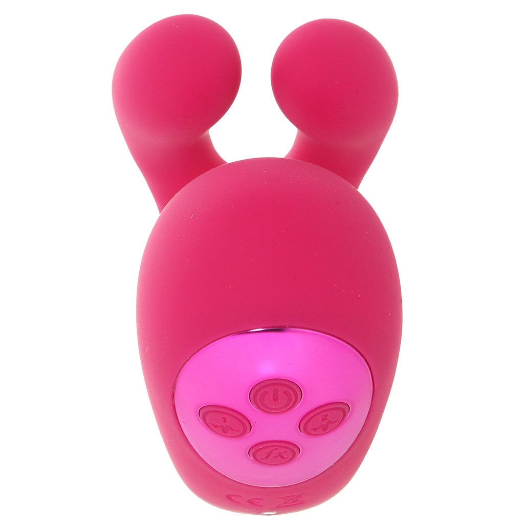 Vive Yoko Triple-Action Dual Prong Vibe in Pink