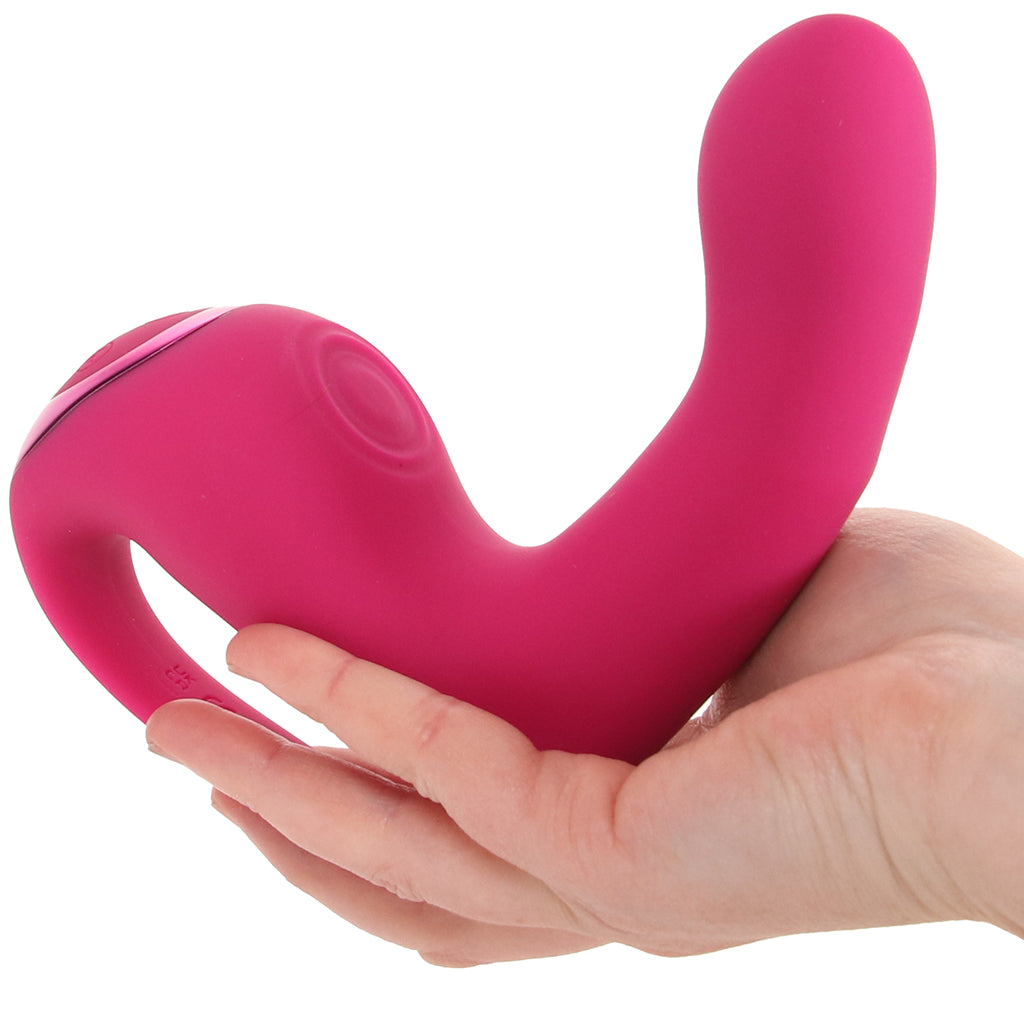 Shots Toys Riko Triple Thumping Finger Motion Vibe in Pink - Vibrators - HoneyHugs Canada (View 4)