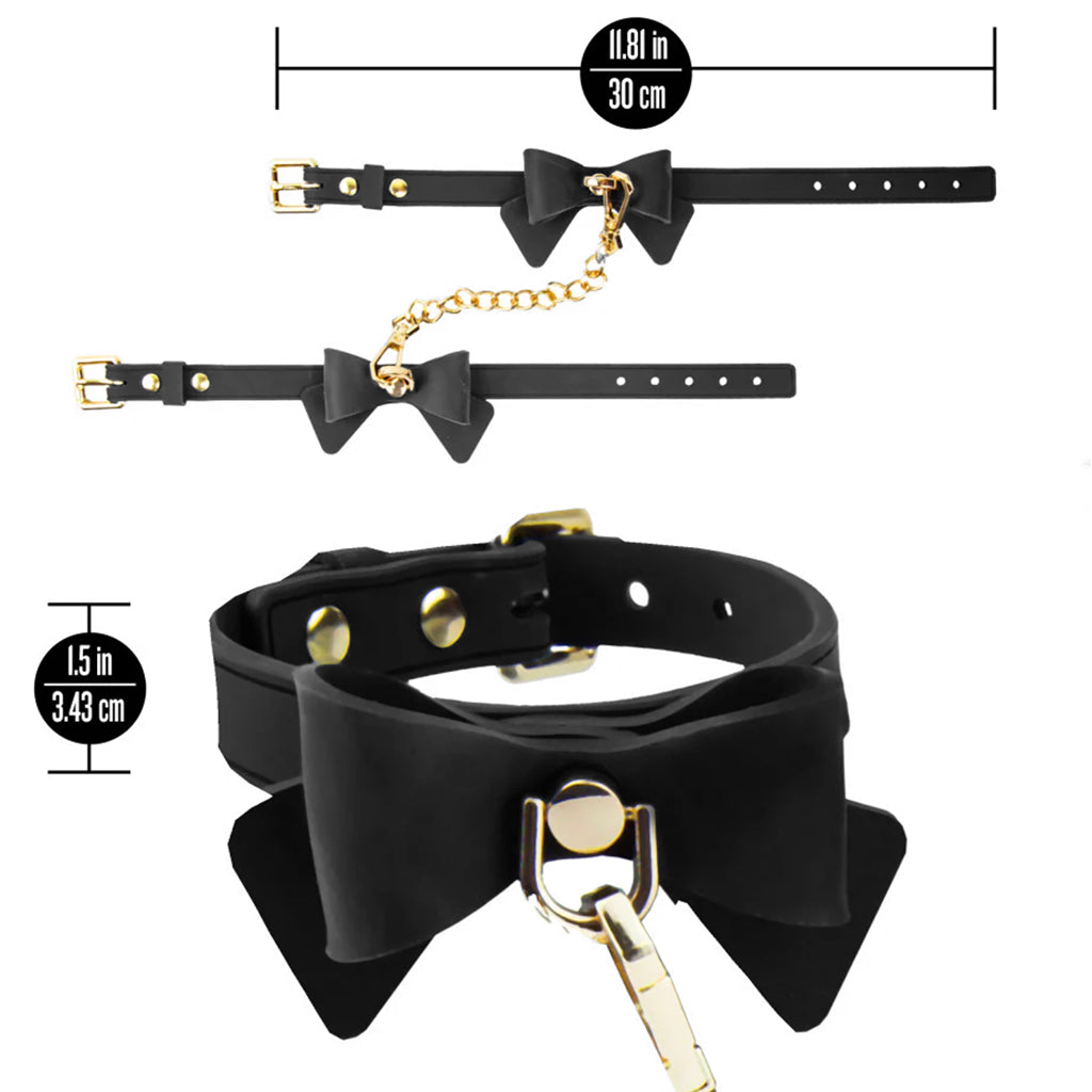 Temptasia Ardor Silicone Bows Wrist & Ankle Cuff Set