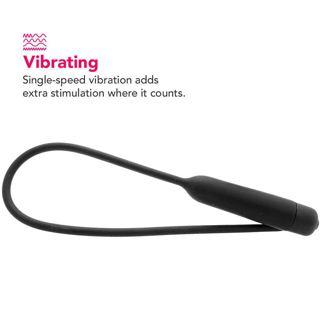Ouch! Vibrating Extra Long Silicone Urethral Sound: Ignite Your Deepest Sensations