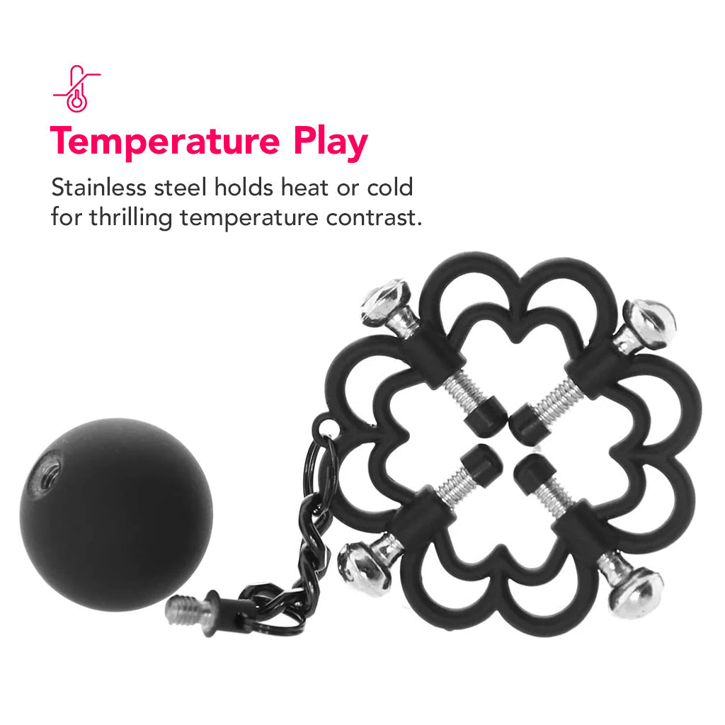 CalExotics Nipple Grips: 4-Point Weighted Press Clamps for Intense Nipple Play
