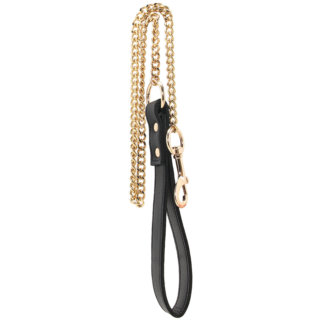 Leather Dog Lead Chain Leash