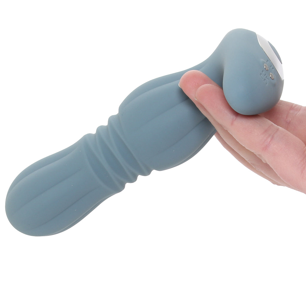 Renegade Gemini Thrusting Anal Plug with Remote in Grey