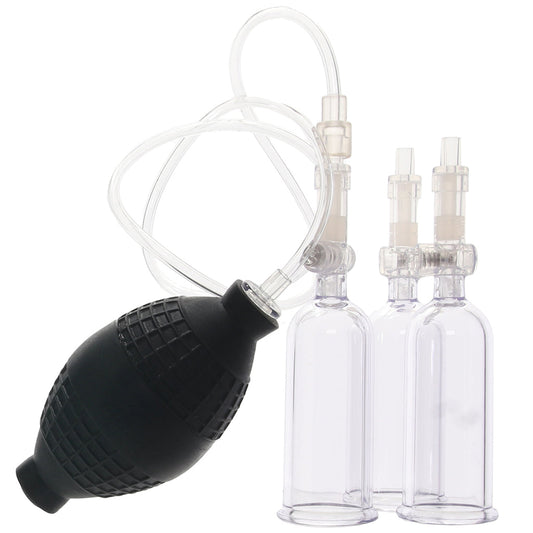 Lux Fetish Nipple Suckers with Clitoral Pump - Vibrators - HoneyHugs Canada