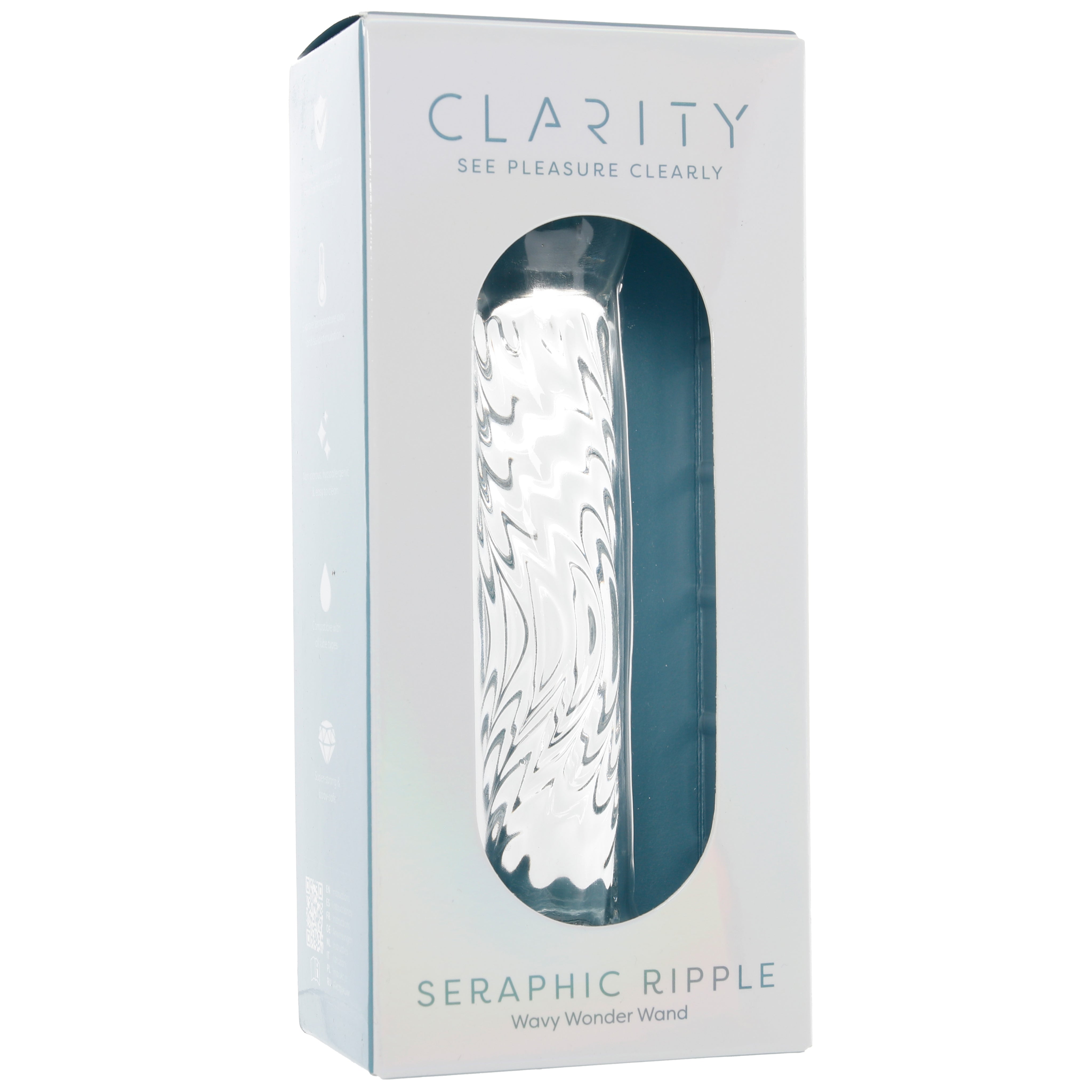 Clarity Seraphic Ripple Wavy Wonder Glass Dildo | G-Spot & Textured Pleasure