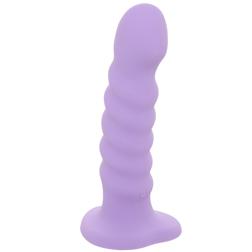 Colours 6 Inch Ribbed Remote Vibe in Purple