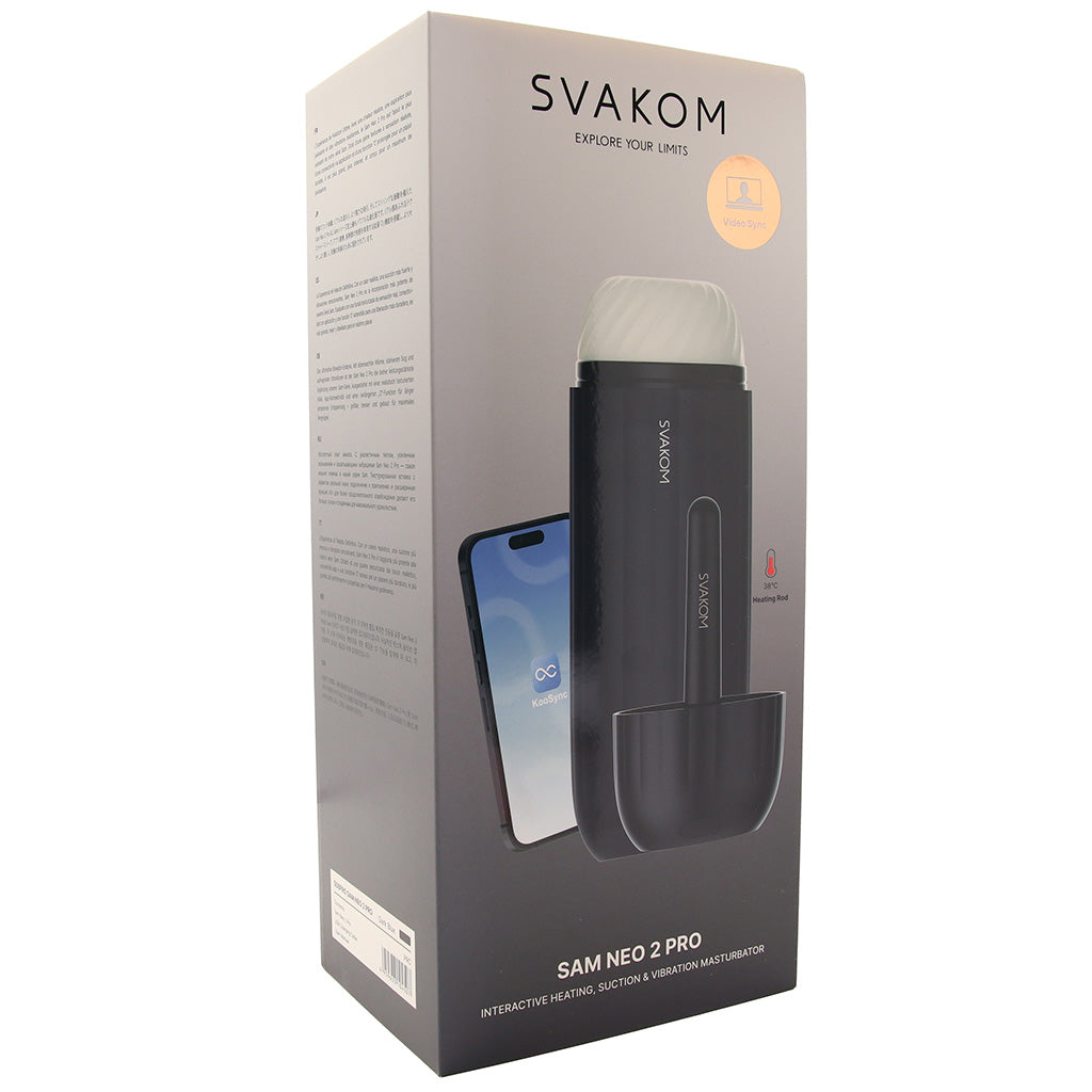 Svakom Sam Neo 2 Pro Heating, Sucking & Vibrating Masturbator - Male Masturbators - HoneyHugs Canada (View 9)