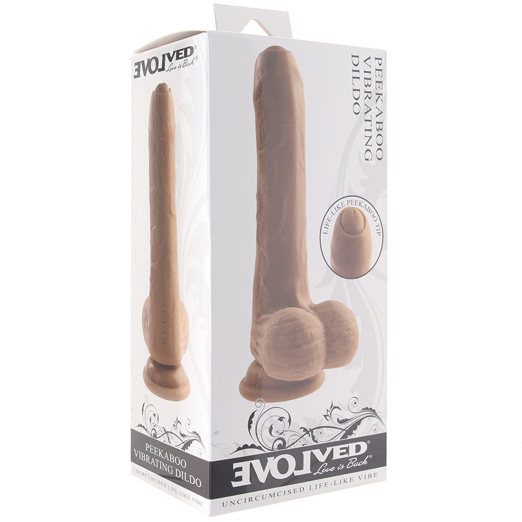 Evolved Novelties Peek A Boo 8 Inch Vibrating Dildo in Dark - Vibrators - HoneyHugs Canada (View 6)