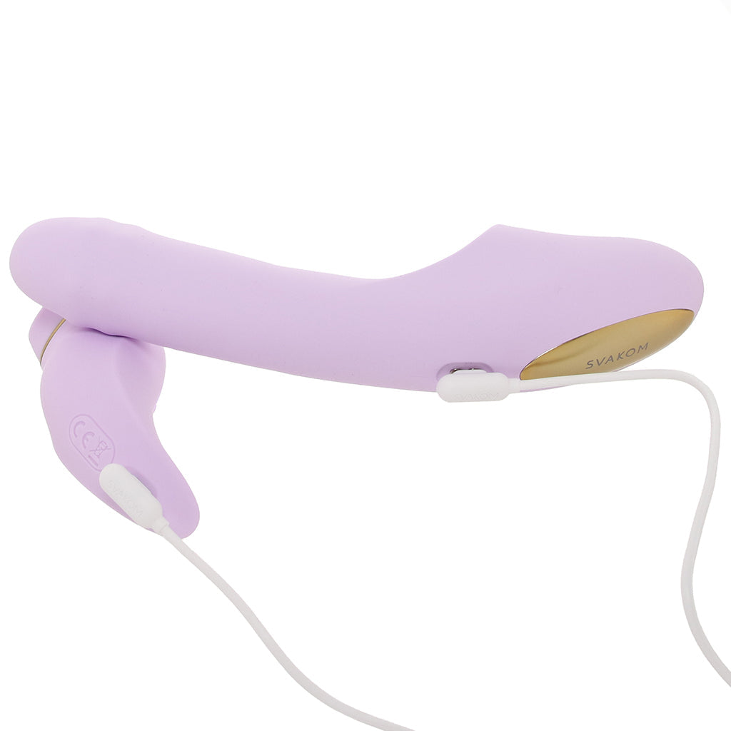 Svakom DuoGlow Thrusting Beaded Vibe with Pulsing Stimulator - Vibrators - HoneyHugs Canada (View 7)