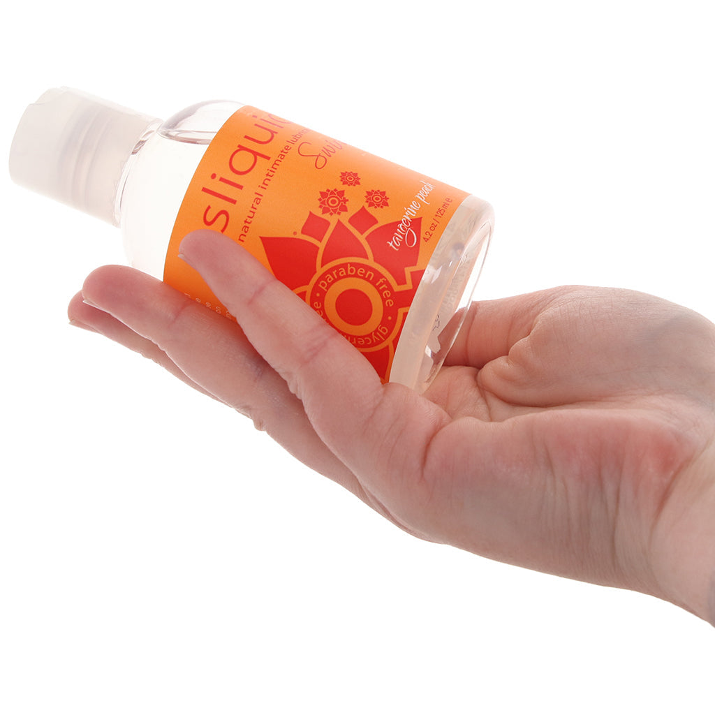 Unlock Delicious Desires: Sliquid Naturals Swirl Tangerine Peach Flavored Lube - Vegan & Pure Pleasure