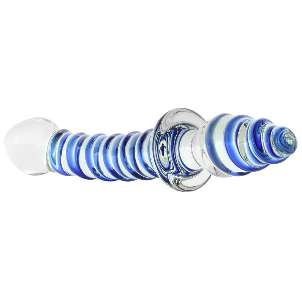 gläs Mr. Swirly: 10-Inch Double-Ended Swirl Glass Dildo & Butt Plug for G-Spot & Prostate