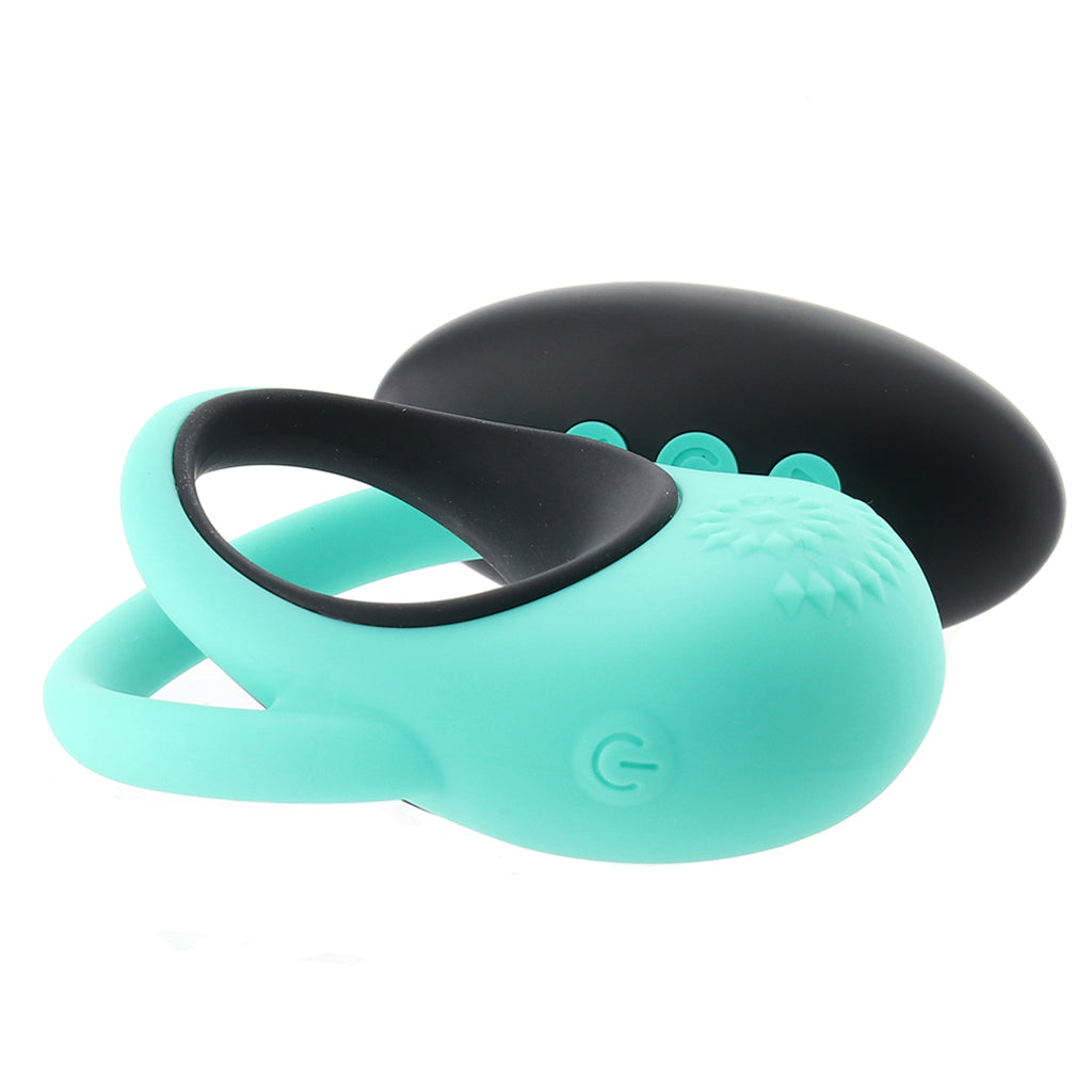 CalExotics Link Up Remote Alpha Vibrating Dual Cock Ring - Vibrators - HoneyHugs Canada (View 3)