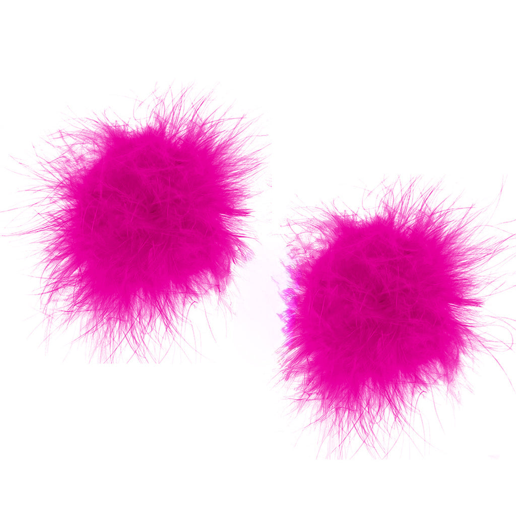Nipple Couture Pink Marabou Pasties | Luxurious Reusable Feather Covers