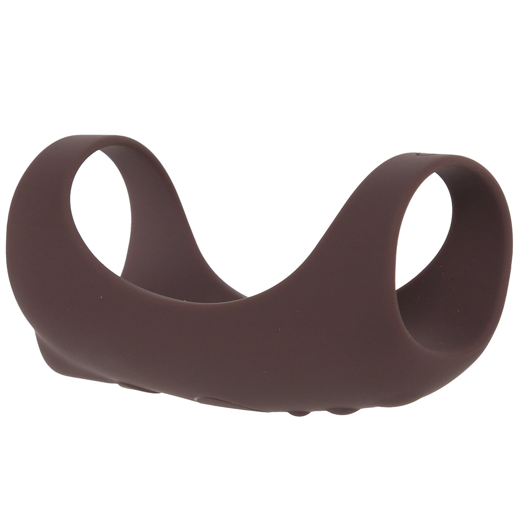 Jock Vibrating Silicone Penis Sleeve in Dark